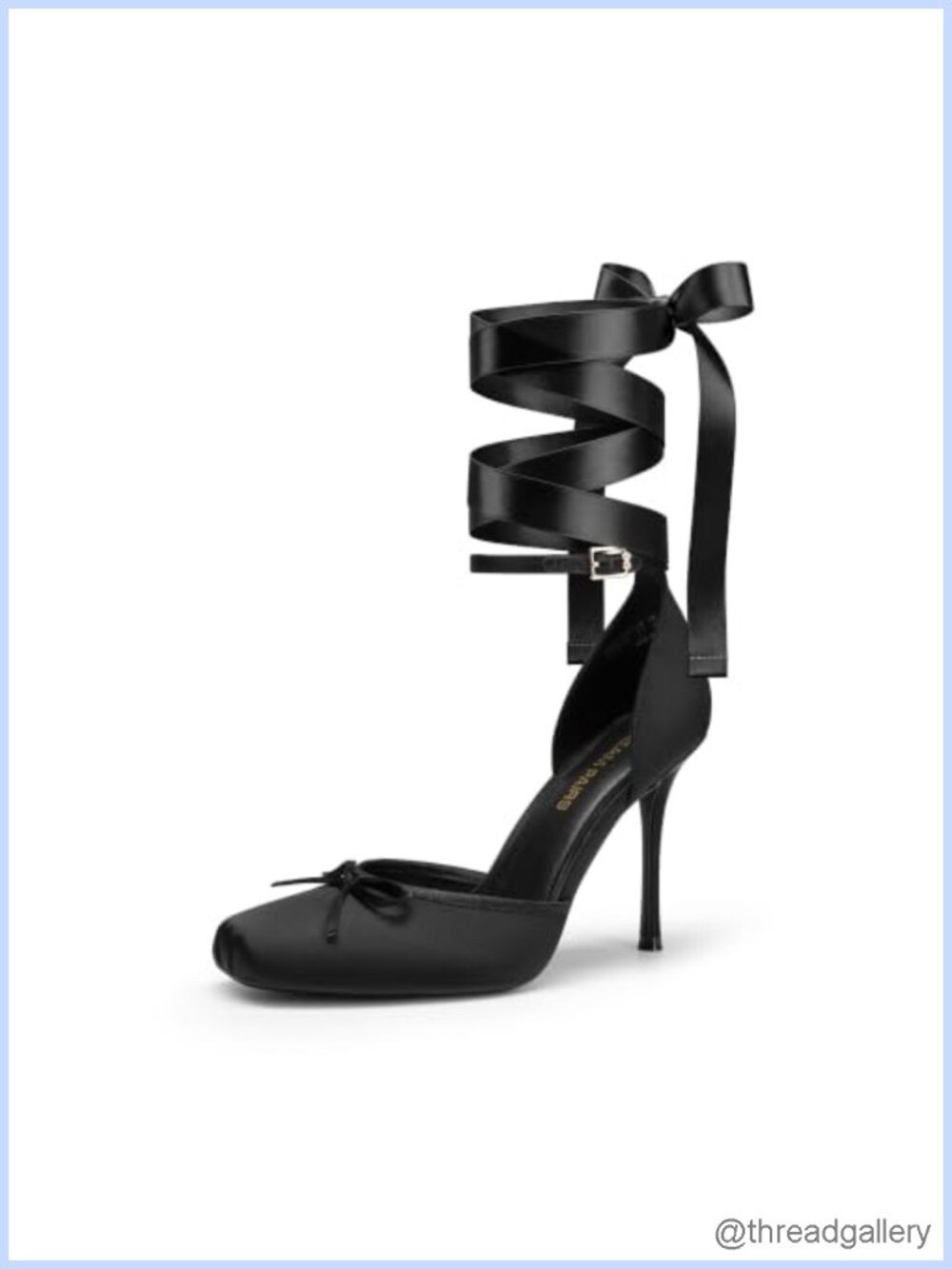 Women's Ballet High Heels Square Toe Stiletto Lace-Up Pumps